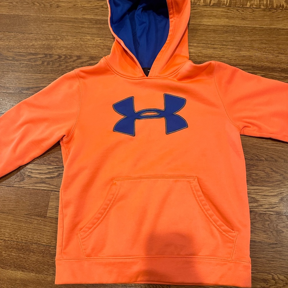 Under Armour Hoodie. Orange.  Boys.  Sweatshirt